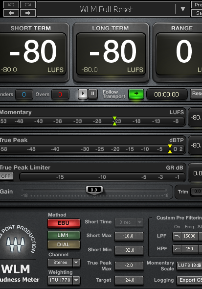 响度表Waves WLM