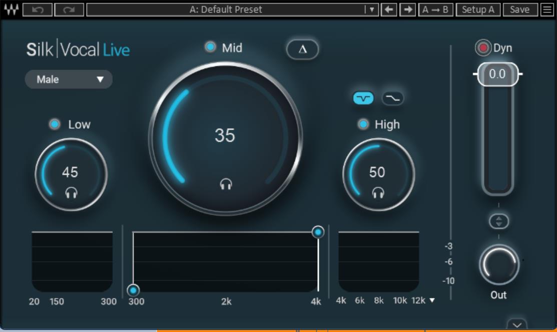 Waves智能人声均衡插件Silk Vocal