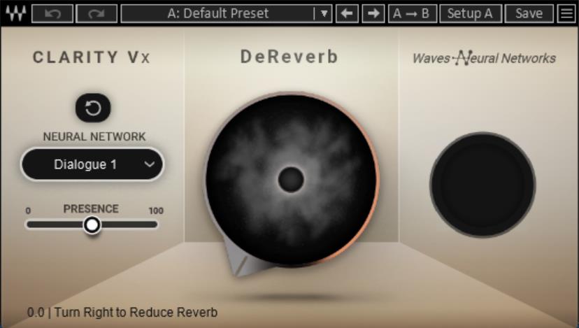 智能去房混简化版 Waves Clarity Vx DeReverb